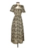 Blush 100% Polyester Animal Print Tan Casual Dress Size S - photo 2