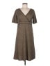 Ann Taylor LOFT 100% Polyester Tweed Brown Tan Casual Dress Size 6 - photo 1