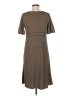 Ann Taylor LOFT 100% Polyester Tweed Brown Tan Casual Dress Size 6 - photo 2