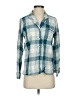 Nordstrom Plaid Blue Long Sleeve Blouse Size XS - photo 1