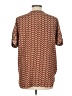 Max Studio Chevron-herringbone Brown Short Sleeve Blouse Size L - photo 2