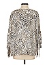 Chico's 100% Polyester Animal Print Silver Long Sleeve Blouse Size XL (3) - photo 2
