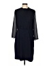 Reiss 100% Polyester Black Blue Cocktail Dress Size 10 - photo 1