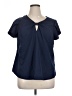 Unbranded Blue Short Sleeve Blouse Size 0X - photo 1