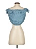 Ardene Blue Sleeveless Button-Down Shirt Size XS - photo 2