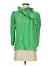 Hunter Dixon 100% Silk Green 3/4 Sleeve Silk Top Size 0 - photo 1