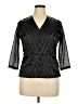 Doncaster Collection Black 3/4 Sleeve Top Size 14 - photo 1