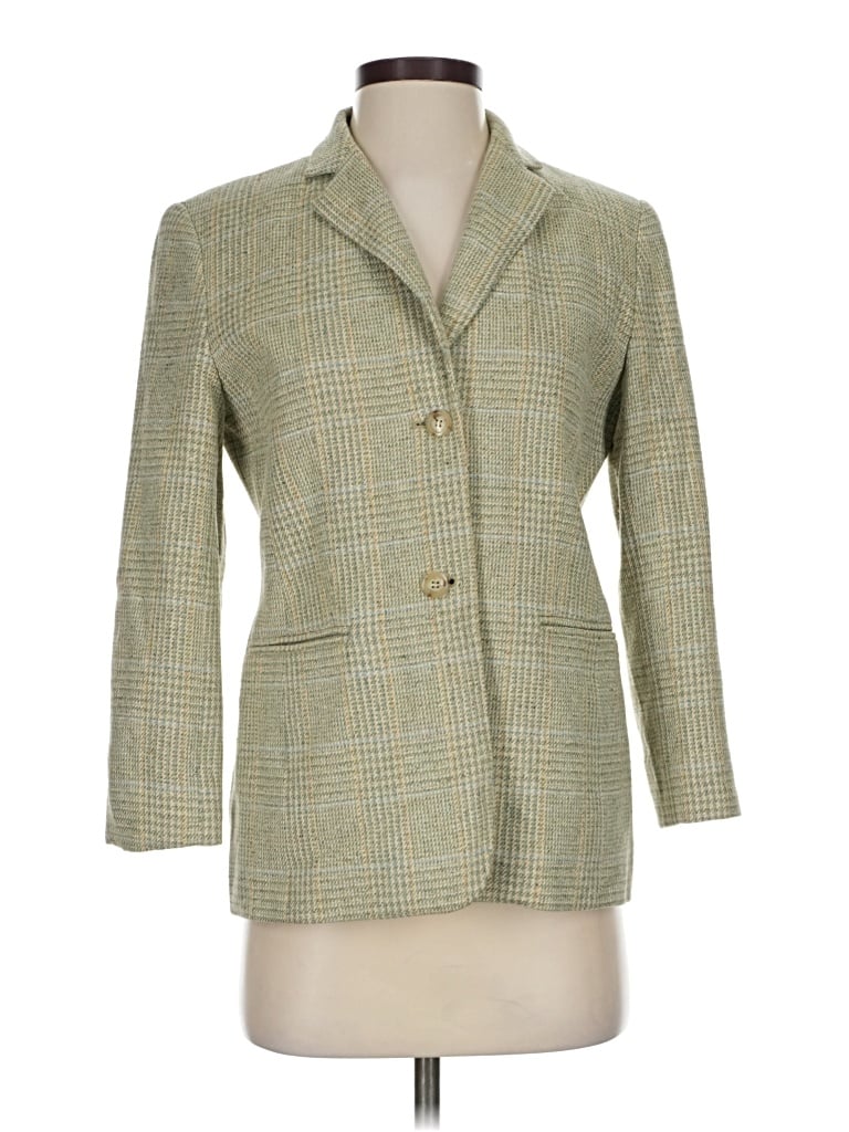Pre-owned Talbots Blazer Jacket In Green