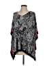 Susan Graver Paisley Black Poncho Size XXS - photo 2