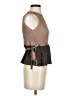 Moth Color Block Brown Sleeveless Blouse Size XS (petite) - photo 4