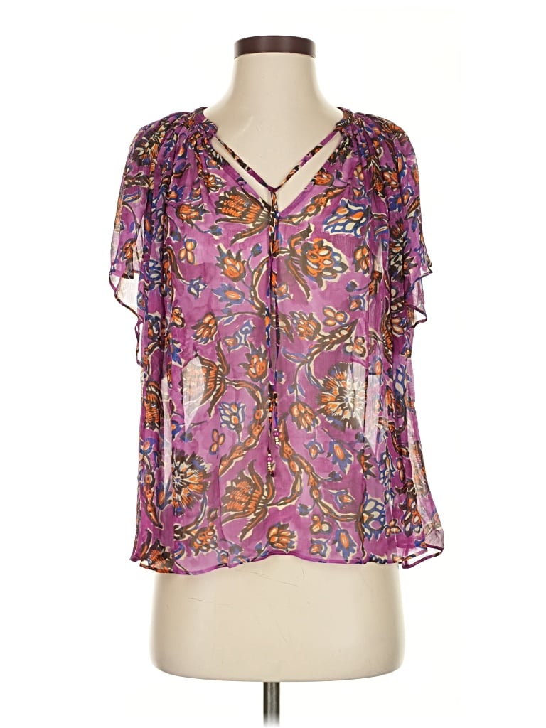 Pre-owned Vanessa Bruno Short Sleeve Blouse In Purple