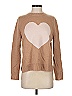The Cashmere Project 100% Cashmere Hearts Tan Cashmere Pullover Sweater Size XS - photo 1