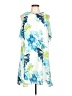 CeCe 100% Polyester Print Blue Casual Dress Size 12 - photo 1