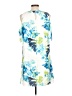 CeCe 100% Polyester Print Blue Casual Dress Size 12 - photo 2