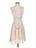 H&M 100% Polyester Tan Cocktail Dress Size 4 - photo 1