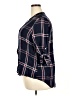 Max Jeans 100% Rayon Plaid Blue 3/4 Sleeve Button-Down Shirt Size 2X - photo 5