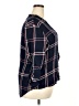 Max Jeans 100% Rayon Plaid Blue 3/4 Sleeve Button-Down Shirt Size 2X - photo 4