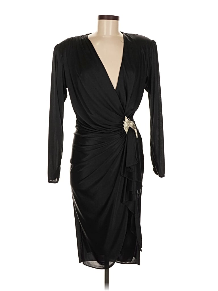 Pre-owned Betsy & Adam Cocktail Dress In Black
