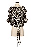 Vince Camuto 100% Polyester Brown 3/4 Sleeve Blouse Size XS - photo 1