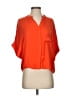 Industry 100% Polyester Orange Short Sleeve Blouse Size XS - photo 1