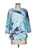 Links Blue 3/4 Sleeve Blouse Size S - photo 1