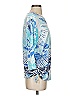 Links Blue 3/4 Sleeve Blouse Size S - photo 4