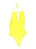 Unbranded Solid Yellow One Piece Swimsuit Size L - photo 1