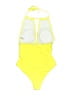 Unbranded Solid Yellow One Piece Swimsuit Size L - photo 2