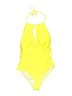 Unbranded Solid Yellow One Piece Swimsuit Size L - photo 1