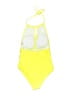 Unbranded Solid Yellow One Piece Swimsuit Size L - photo 2
