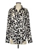 Express Animal Print Ivory Long Sleeve Blouse Size XS - photo 1