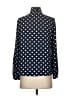 J.Crew 365 100% Polyester Polka Dots Blue Long Sleeve Blouse Size 2 - photo 2