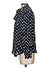 J.Crew 365 100% Polyester Polka Dots Blue Long Sleeve Blouse Size 2 - photo 5