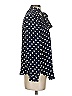 J.Crew 365 100% Polyester Polka Dots Blue Long Sleeve Blouse Size 2 - photo 4