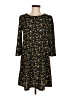 Mango Print Black Casual Dress Size 6 - photo 1