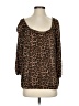 MICHAEL Michael Kors 100% Rayon Brown 3/4 Sleeve Blouse Size S - photo 1