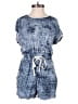 BCBGeneration 100% Rayon Graphic Blue Romper Size XS - photo 1