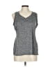 Reebok 100% Polyester Gray Sleeveless Top Size L - photo 1