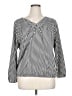 Chico's 100% Polyester Stripes Black 3/4 Sleeve Blouse Size XL (3) - photo 1