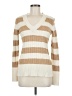 Ann Taylor LOFT Stripes Tan Pullover Sweater Size M - photo 1