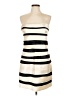 BCBGMAXAZRIA 100% Polyester Stripes Ivory Casual Dress Size 12 (petite) - photo 1