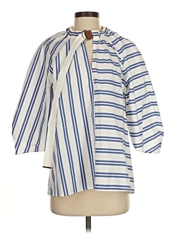 Tibi 3/4 Sleeve Button-Down Shirt (view 1)