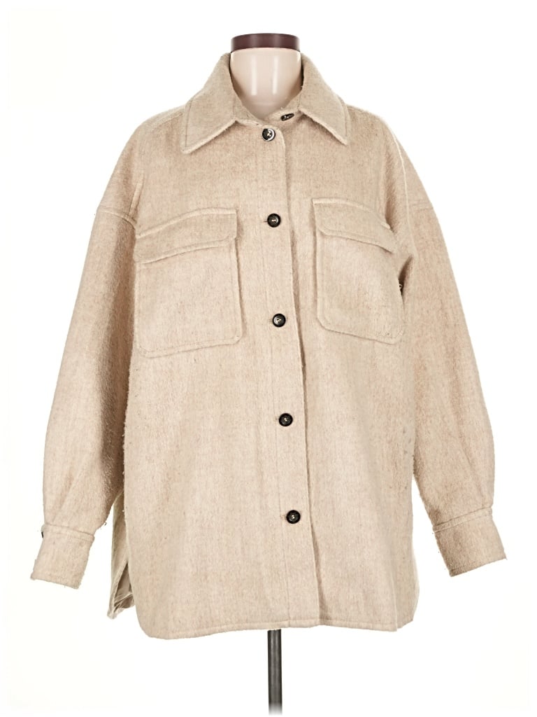 Pre-owned H&m Coat In Tan