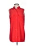 Equipment Red Sleeveless Button-Down Shirt Size XS - photo 1