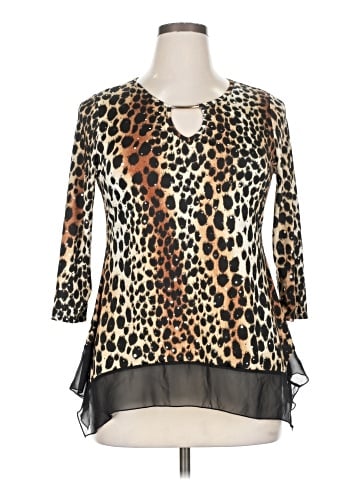 Brittany Black 3/4 Sleeve T-Shirt (view 1)