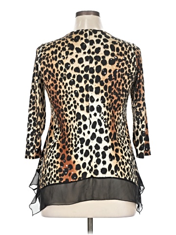 Brittany Black 3/4 Sleeve T-Shirt (view 2)