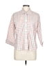 Foxcroft Checkered-gingham Orange 3/4 Sleeve Button-Down Shirt Size 12 (petite) - photo 1
