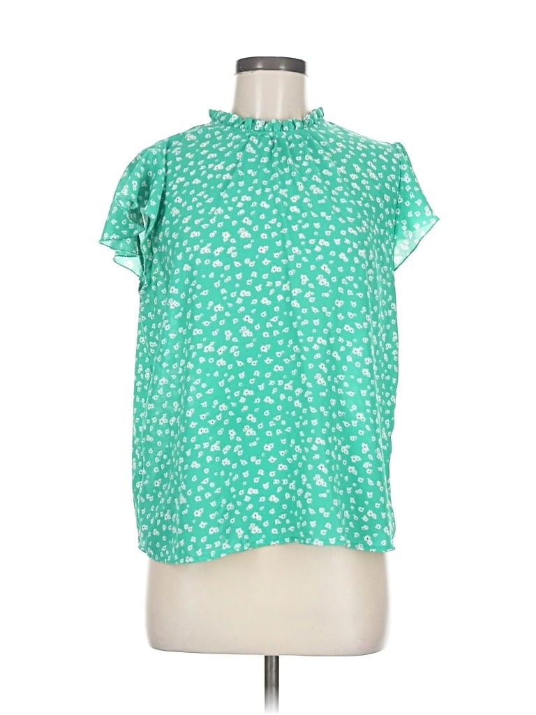 Pre-owned Alice Blue Short Sleeve Blouse In Green