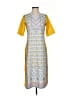 Assorted Brands Graphic Yellow Casual Dress Size S - photo 1