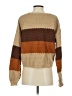 Audrey Parks x Francesca's 100% Acrylic Color Block Brown Pullover Sweater Size S - photo 2